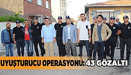 UYUŞTURUCU OPERASYONU: 43 GÖZALTI