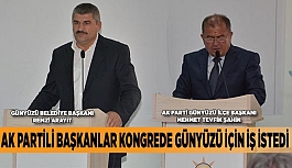 AK PARTİLİ BAŞKANLAR KONGREDE GÜNYÜZÜ İÇİN İŞ İSTEDİ