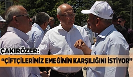 ÇAKIRÖZER ÇİFTÇİLERLE BULUŞTU