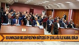 ODUNPAZARI BELEDİYESİ’NİN BÜTÇESİ OY ÇOKLUĞU İLE KABUL EDİLDİ