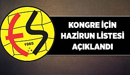 ESKİŞEHİRSPOR'DA HAZİRUN LİSTESİ AÇIKLANDI