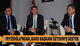 FEYZİOĞLU’NDAN, BARO BAŞKANI ÖZTEKİN’E DESTEK