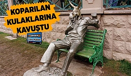 Koparılan kulaklarına kavuştu