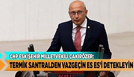 ÇAKIRÖZER: TERMİK SANTRALDEN VAZGEÇİN ES ES’İ DETEKLEYİN