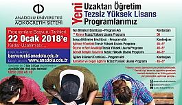 Anadolu Üniversitesi Uzaktan Öğretim Tezsiz Yüksek Lisans Programlarına 5 yeni program eklendi