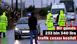 Bir günde 233 bin 340 lira trafik cezası