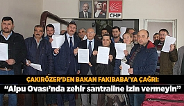 ÇAKIRÖZER'DEN BAKAN FAKIBABA'YA ÇAĞRI