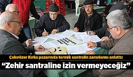 Çakırözer Kırka pazarında termik santralin zararlarını anlattı