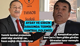 CAN AYDAY VE YÜKSEL GİRGİN ARASINDA TERMİK SANTRAL POLEMİĞİ