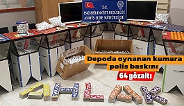 Depoda oynanan kumara polis baskını