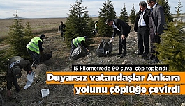 Duyarsız vatandaşlar Ankara yolunu çöplüğe çevirdi
