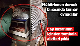 Mühürlenen dernek binasında kumar oynadılar
