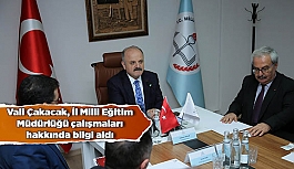 Vali Çakacak, İl Milli Eğitim Müdürlüğü çalışmaları hakkında bilgi aldı