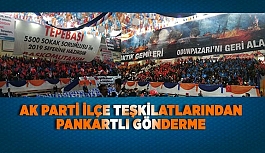 AK PARTİ İLÇE TEŞKİLATLARINDAN PANKARTLI GÖNDERME