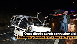 KÜTAHYA YOLUNDA TRAFİK KAZASI:5 YARALI