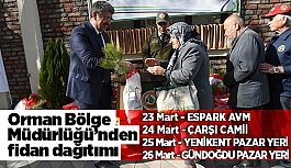 Orman Bölge  Müdürlüğü’nden fidan dağıtımı