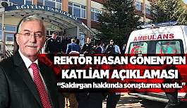 REKTÖR HASAN GÖNEN'DEN KATLİAM AÇIKLAMASI