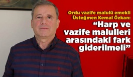 Harp ve vazife malulleri arasındaki fark giderilmeli