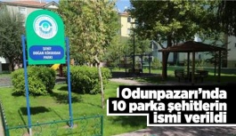 Odunpazarı’nda 10 parka şehitlerin ismi verildi