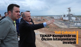 Vali Çakacak, TANAP Kompresör Ve Ölçüm İstasyonlarını inceledi