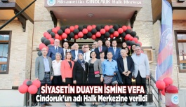 Cindoruk'un adı Halk Merkezine verildi