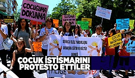 Çocuk istismarını protesto ettiler