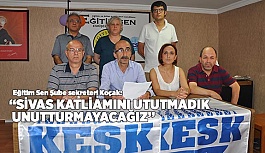 KOÇAK: “SİVAS KATLİAMINI UTUTMADIK UNUTTURMAYACAĞIZ”