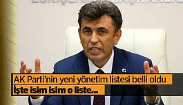 AK Parti’nin yeni yönetim listesi belli oldu