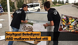 Seyitgazi Belediyesi, ABD mallarını raflardan kaldırdı