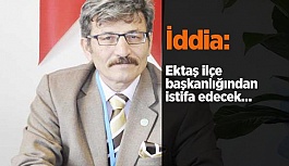 Ektaş ilçe başkanlığından istifa edecek