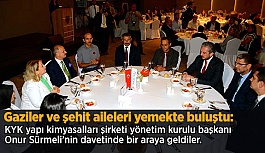 Gaziler ve şehit aileleri yemekte buluştu