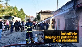 İnönü'de doğalgaz patlaması: Bir ev küle döndü