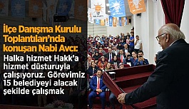 Nabi Avcı:Görevimiz 15 belediyeyi alacak şekilde çalışmak