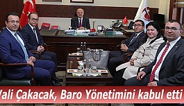 Vali Çakacak, Baro Yönetimini kabul etti