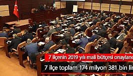 7 ilçenin 2019 yılı mali bütçesi onayland