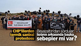 CHP'lilerden termik santral protestosu