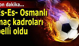 Eskişehirspor-Osmanlıspor maç kadroları bellli oldu