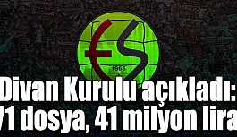 Divan kurulu açıkladı: 71 dosya 41 milyon lira