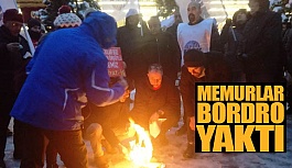 KESK 'MAAŞLARIMIZ ERİYOR' DİYEREK BORDRO YAKTI