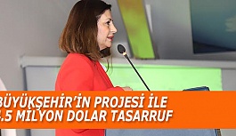 BÜYÜKŞEHİR’İN PROJESİ İLE  4.5 MİLYON DOLAR TASARRUF