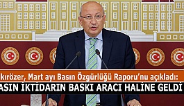 CHP’li Çakırözer Mart ayı Basın Özgürlüğü raporunu açıkladı