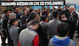 KAZIM KURT İŞÇİLERLE BULUŞTU