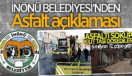 İNÖNÜ BELEDİYESİ'NDEN ASFALT AÇIKLAMASI