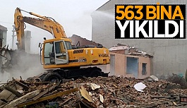 ESKİŞEHİR'DE 563 METRUK BİNA YIKILDI