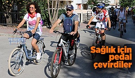 Sağlık için pedalladılar