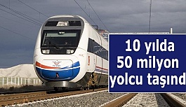 YHT ile 10 yılda 50 milyon yolcu taşındı