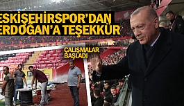 ESKİŞEHİRSPOR'DAN ERDOĞAN'A TEŞEKKÜR
