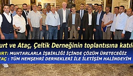 Kurt ve Ataç, Çeltik Derneğinin toplantısına katıldı