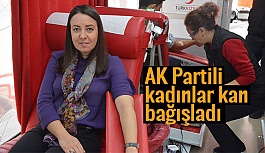 AK Partili kadınlar kan bağışladı