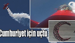 Kadın akrobasi pilotundan Cumhuriyet Bayramı'na özel gösteri